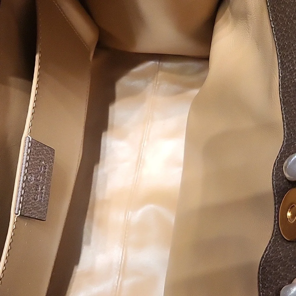 Gucci Diana NM Bamboo Handle Tote Jumbo GG Canvas Medium Brown - Picture 7 of 12